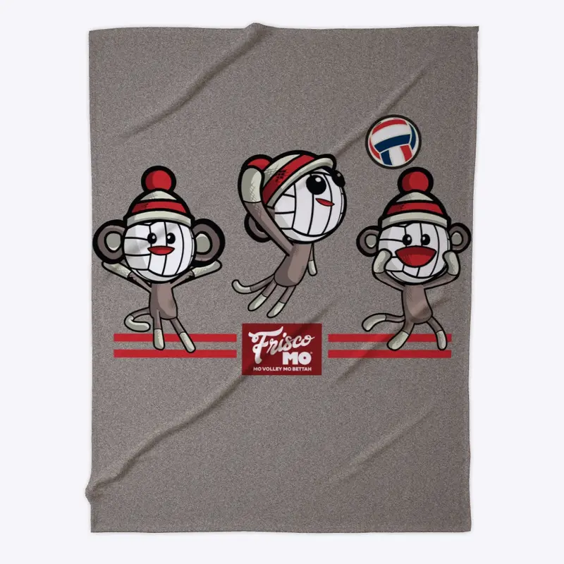Volleyball Sock Monkey Blanket
