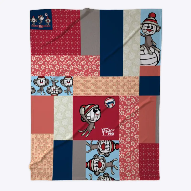 Volleyball Sock Monkey Quilt