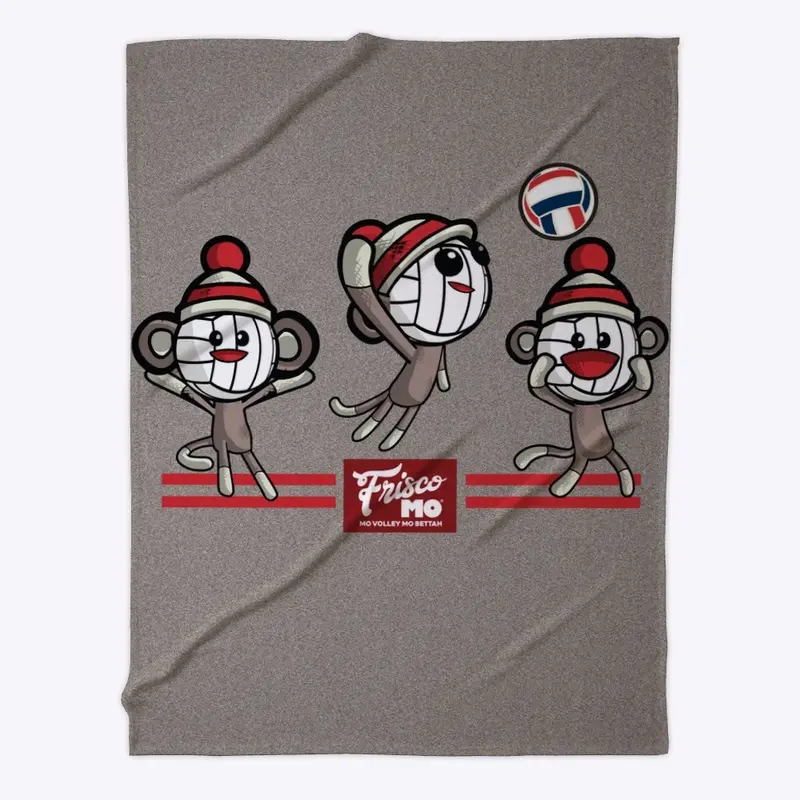 Volleyball Sock Monkey Blanket