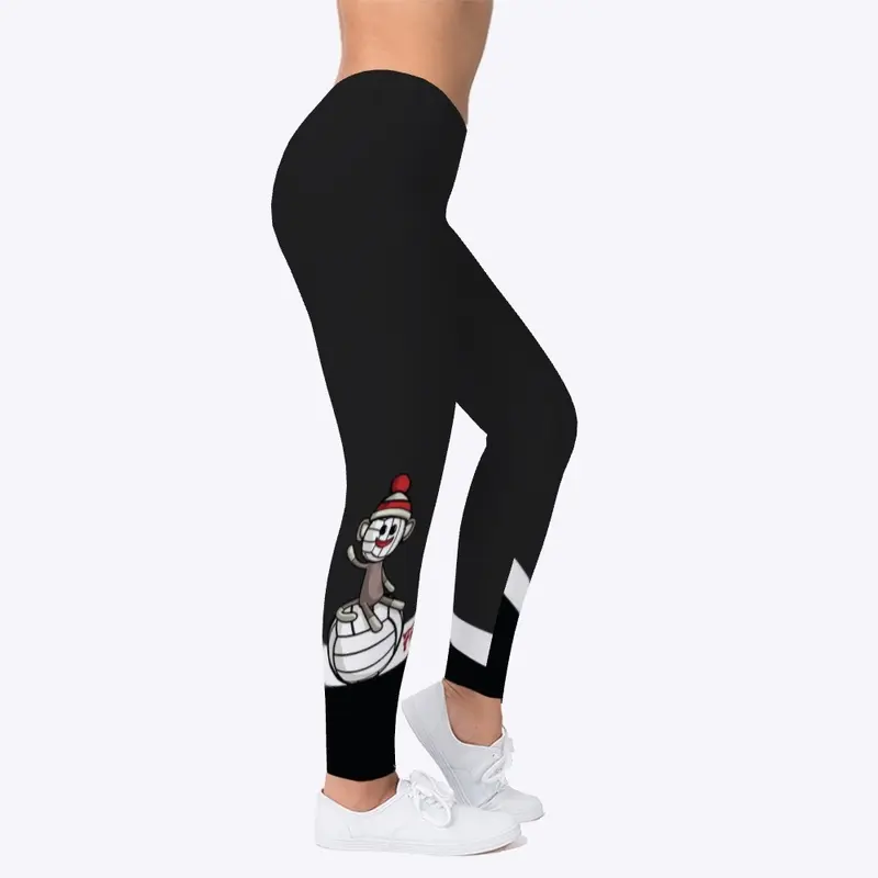 "Say Hi" Volleyball Sock Monkey Leggings