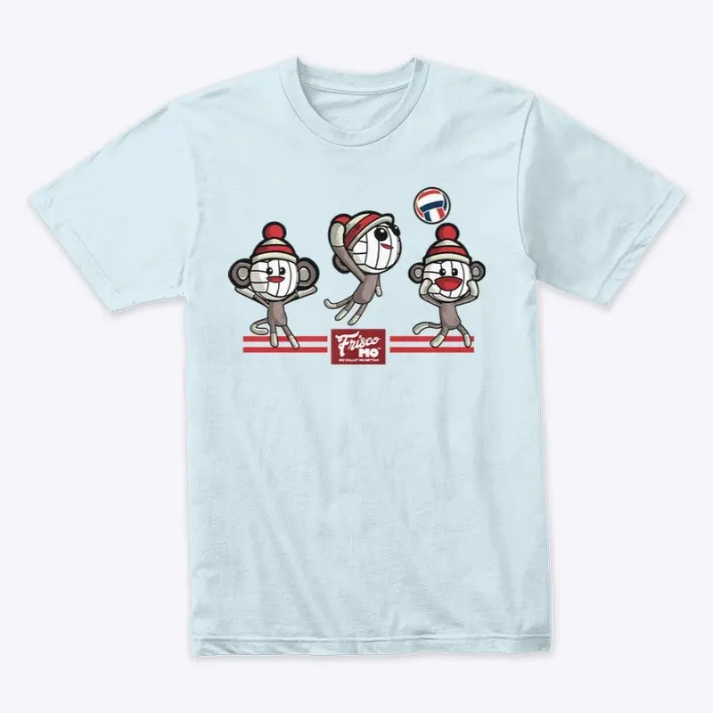 Volleyball Sock Monkey Tops / Sticker