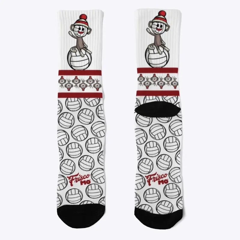 "Say Hi" Volleyball Sock Monkey Socks